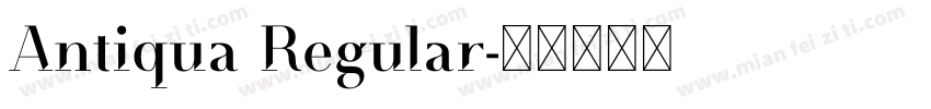 Antiqua Regular字体转换